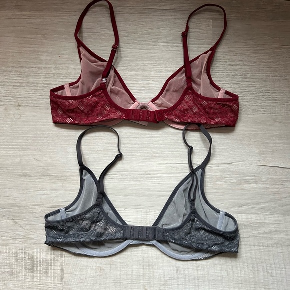 Victoria's Secret Lot of 2 Women's Lacy Semi-Sheer Bras Size 34B - Picture 4 of 5